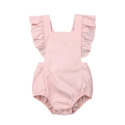 Toddler Baby Girl Sleeveless Clothes Girls Ruffle Wraps Solid Romper Jumpsuit Playsuit Bodysuit Kids Summer Outfits Tops 0-24M Toddler Baby Girl Sleeveless Clothes Girls Ruffle Wraps Solid Romper Jumpsuit Playsuit Bodysuit Kids Summer Outfits Tops 0-24M