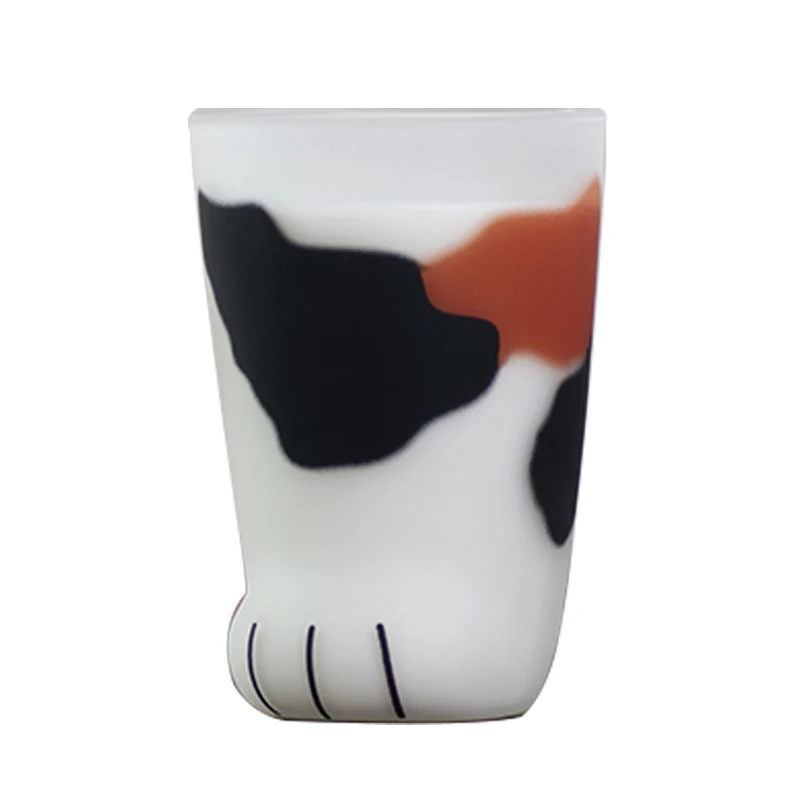 Японский стиль Термостойкое стекло Кошачий коготь чашка молочная чашка кошачьи ножки Милая женская чашка матовая