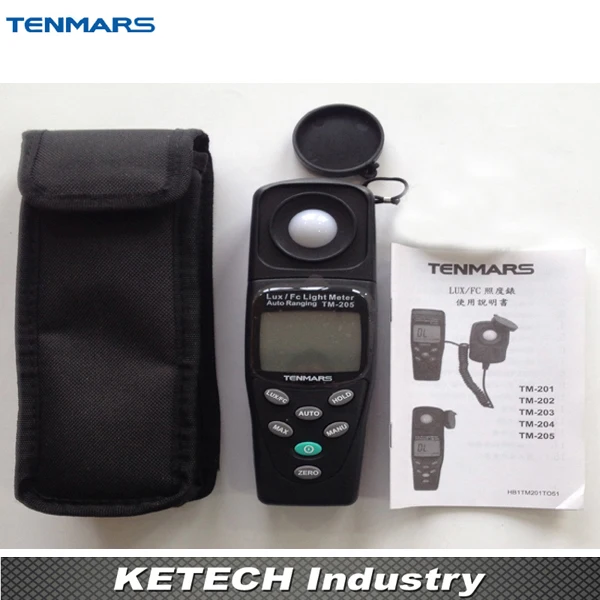 TENMARS TM202 3 1//2 LCD Display Digital Lux Meter Illuminometer Light Meter with Maximum Reading 2000