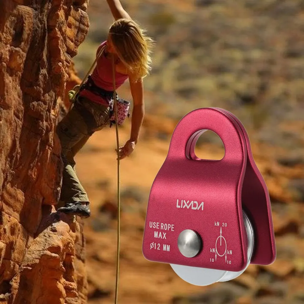 Lixada 20kN تحمل المحمول مايكرو بكرة ماكس حبل 1/2in ل تزوير Arborist تسلق الجبال شجرة نحت التبعي Lixada 20kN تحمل المحمول مايكرو بكرة ماكس حبل 1/2in ل تزوير Arborist تسلق الجبال شجرة نحت التبعي
