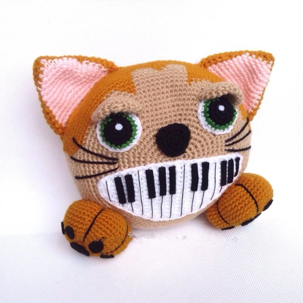 Вязаная игрушка кукла-амигуруми кошка клавиатура модели номер SCA0020