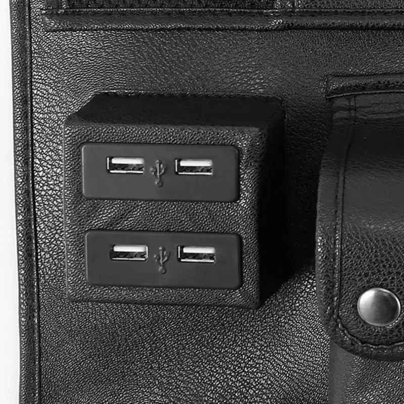 Автомобильная сумка на спинку кресла органайзер для автомобиля 4 Usb зарядное устройство для хранения кожаный дорожный многофункциональный карман для укладки Tidying авто аксессуары