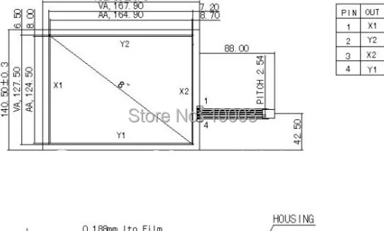 5 шт./лот 8 дюймов 192.8*116.9 резистивный USB Сенсорный экран Панель