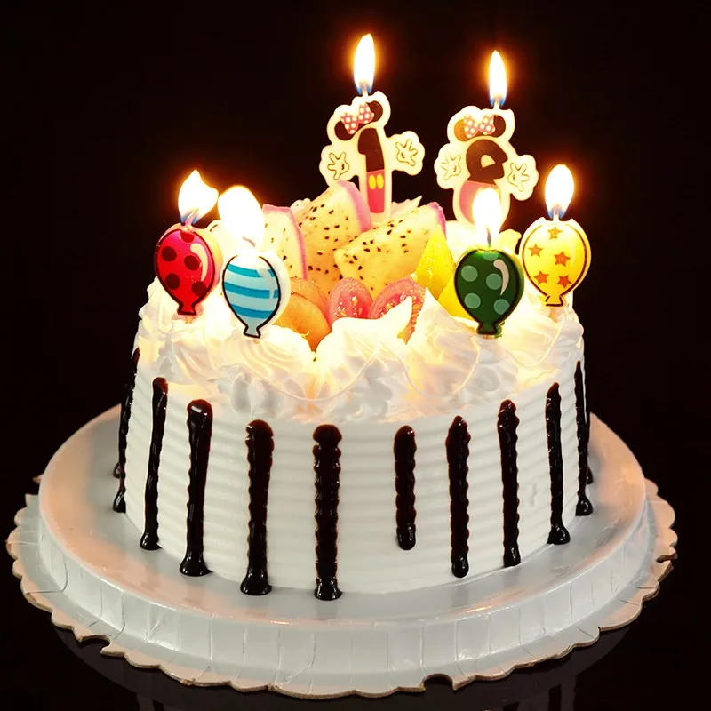 День рождения свеча для торта с Микки-Маусом Мышь вечерние поставки лампы в форме свечи, для детей 0, 1 2 3 4 5 6 7 8 9 Юбилей торт номера возраст лампы в форме свечи вечерние украшения