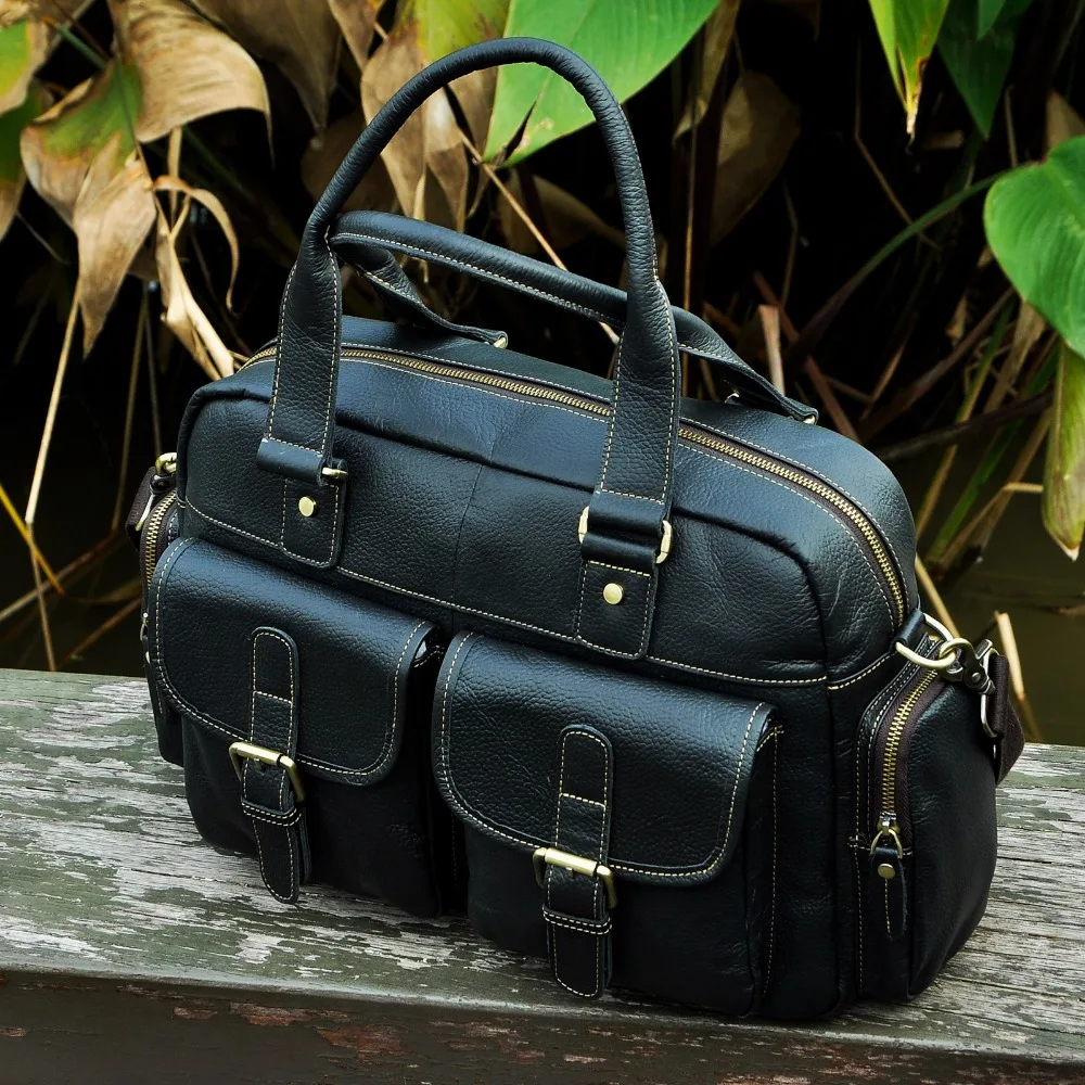 Cena Gorąca sprzedaż projekt prawdziwej skóry dorywczo mody mężczyzna teczka laptop biznesowy Case Attache torba dla mężczyzn 061 b