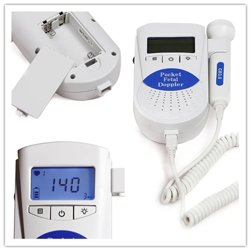 

Please use under the doctor's instruction Blue-Pocket Fetal doppler SONOLINE B backlight LCD baby monitor+ Free Gel