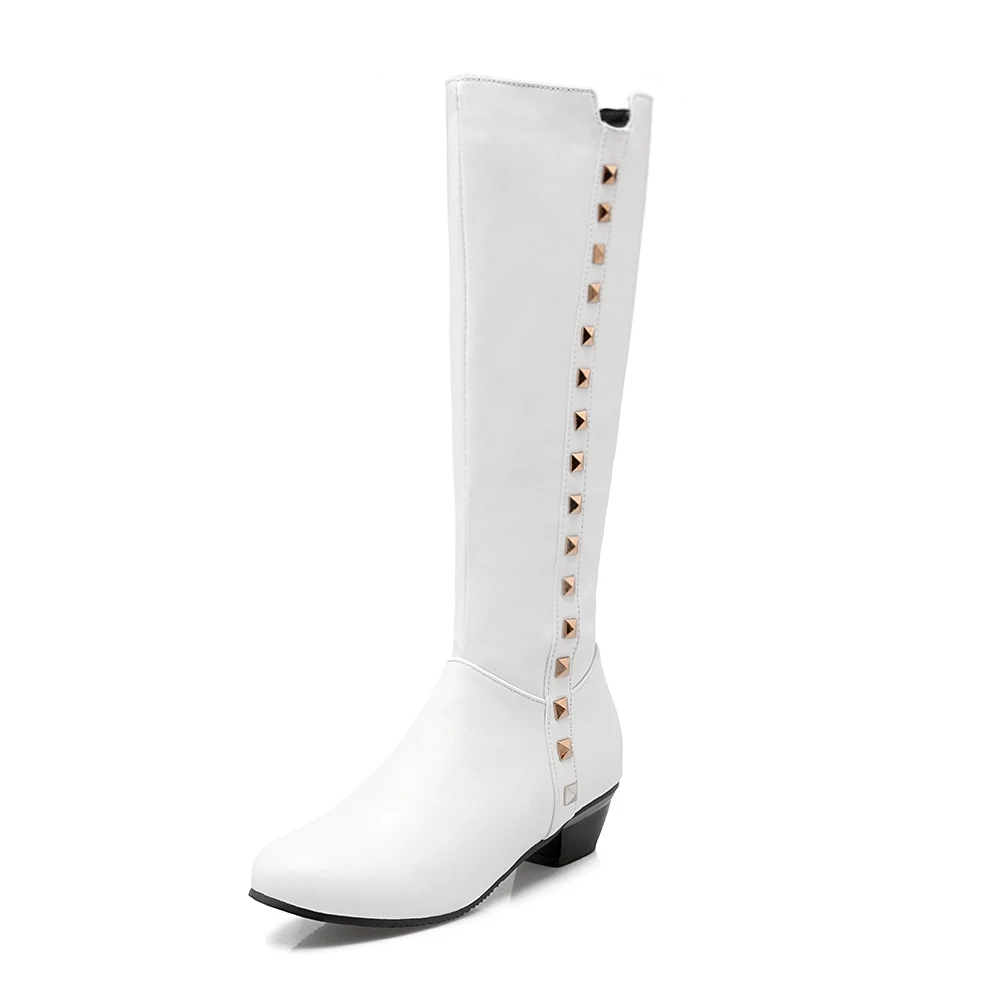Femme Taille 9133 Noir De L'intention Brun Carré Us 9134 Mode Chaussures Blanc Bottes Genou 9131 Rond 4 Initiale Bout 9132 Femmes 15 Haute Talons Gris wBxTPqAaB