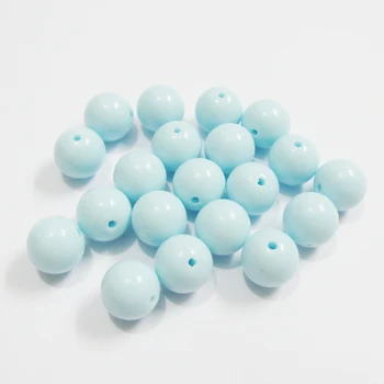 

(Choose Size First) 6mm/8mm/10mm/12mm/14mm/16mm/18mm/20mm Mint Blue (A60)Acrylic Solid Beads