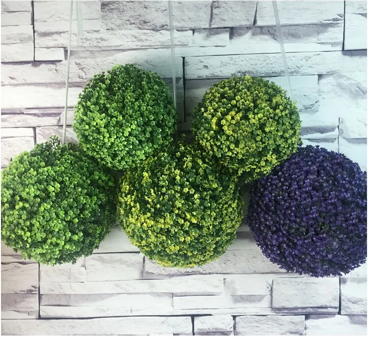 Искусственная зеленая трава шар растение Topiary висячая гирлянда для свадьбы