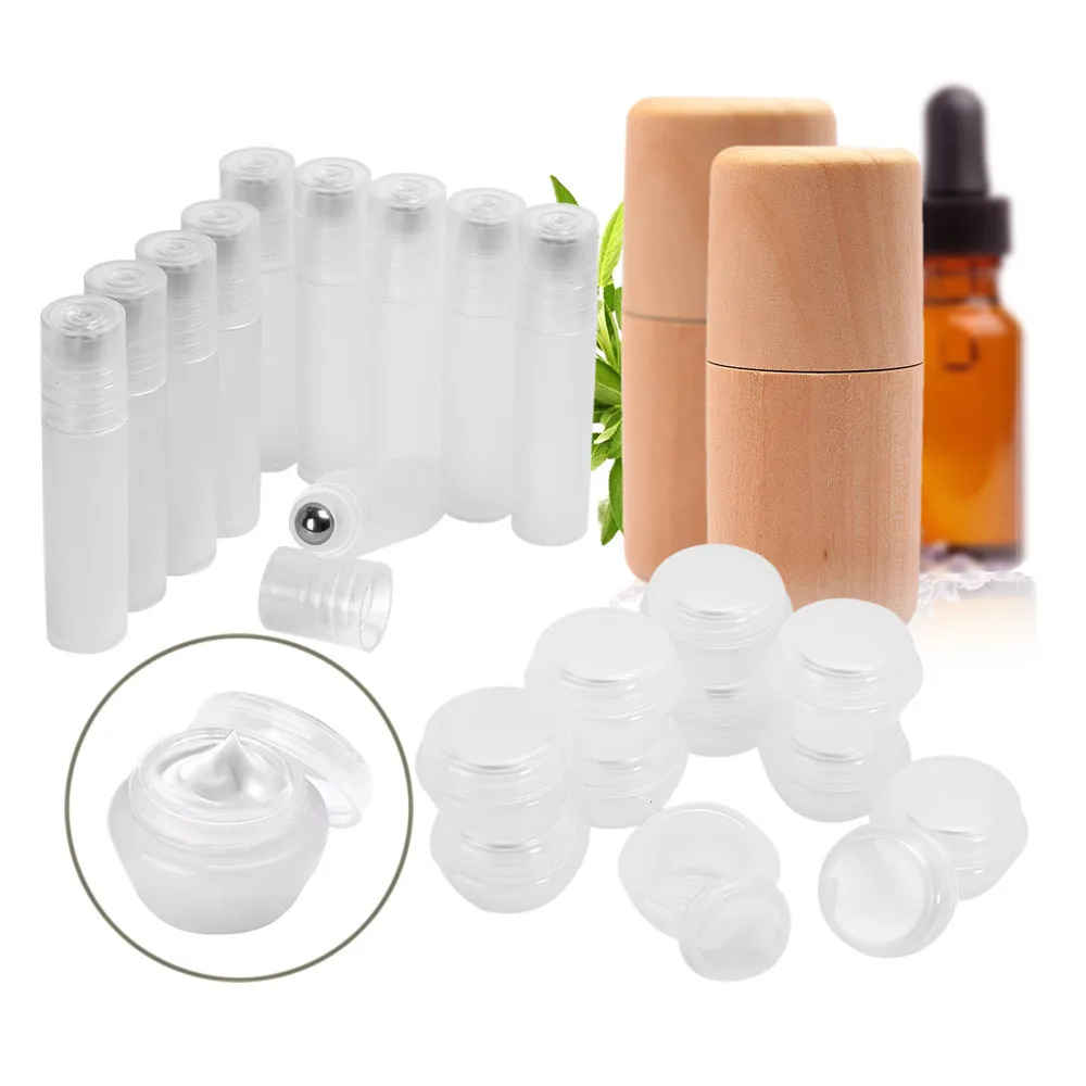 Buy Essential Oils Bottle Set Clear Plastic Cosmetic