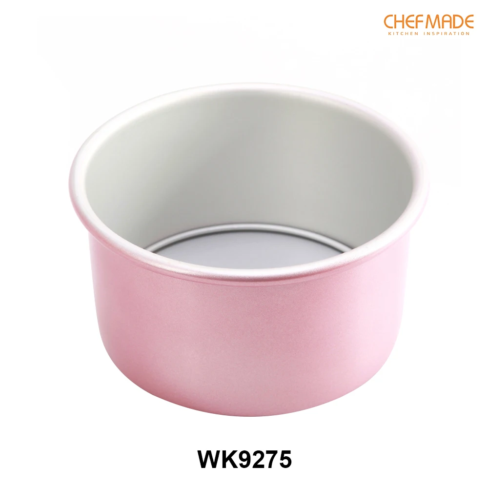 

CHEFMADE Anodized Round Cake Mold with Removable Bottom,6-Inch Non-Stick High Cake Pan,FDA Approved For Baking
