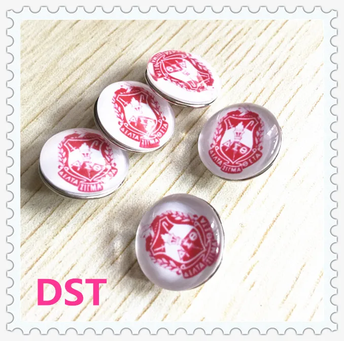 

Trend Delta sigma theta shield button 18mm pic-DIY DST cheap glass snap fraternity jewelry charm accessories 10pcs/lot,ONC016