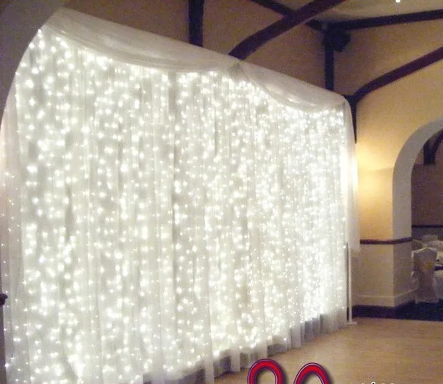 

4*8m Wedding Decoration Wedding Backdrop Curtain include LED String Lights The Cheapest Price