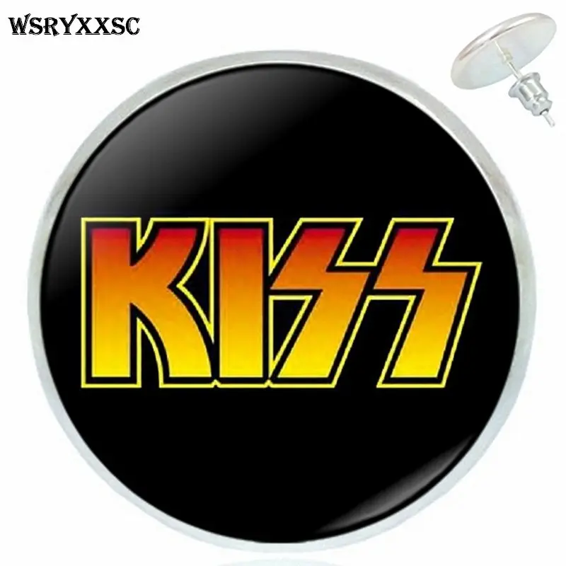 EJ glaze Rock Band Kiss для женщин, подарок, Винтажные Ювелирные изделия, покрытые бронзой/серебром/золотом, клипсы, серьги-гвоздики - Окраска металла: as picture