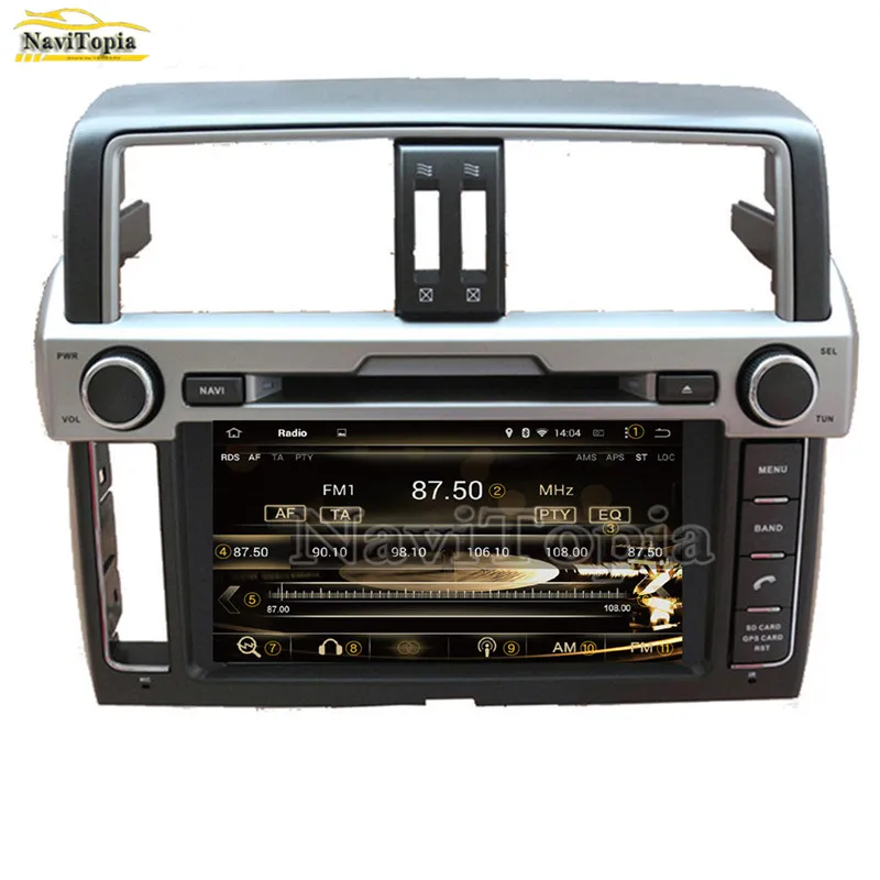 NAVITOPIA 4G ram 64G rom PX6 шесть ядер Android 9,0 автомобильный DVD gps навигатор для Toyota Prado LC150