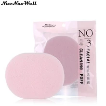 50 шт., розовая губка для очищения лица, моющая губка, пышное натуральное древесное волокно, отшелушивание, Чистящая губка, принадлежности для макияжа