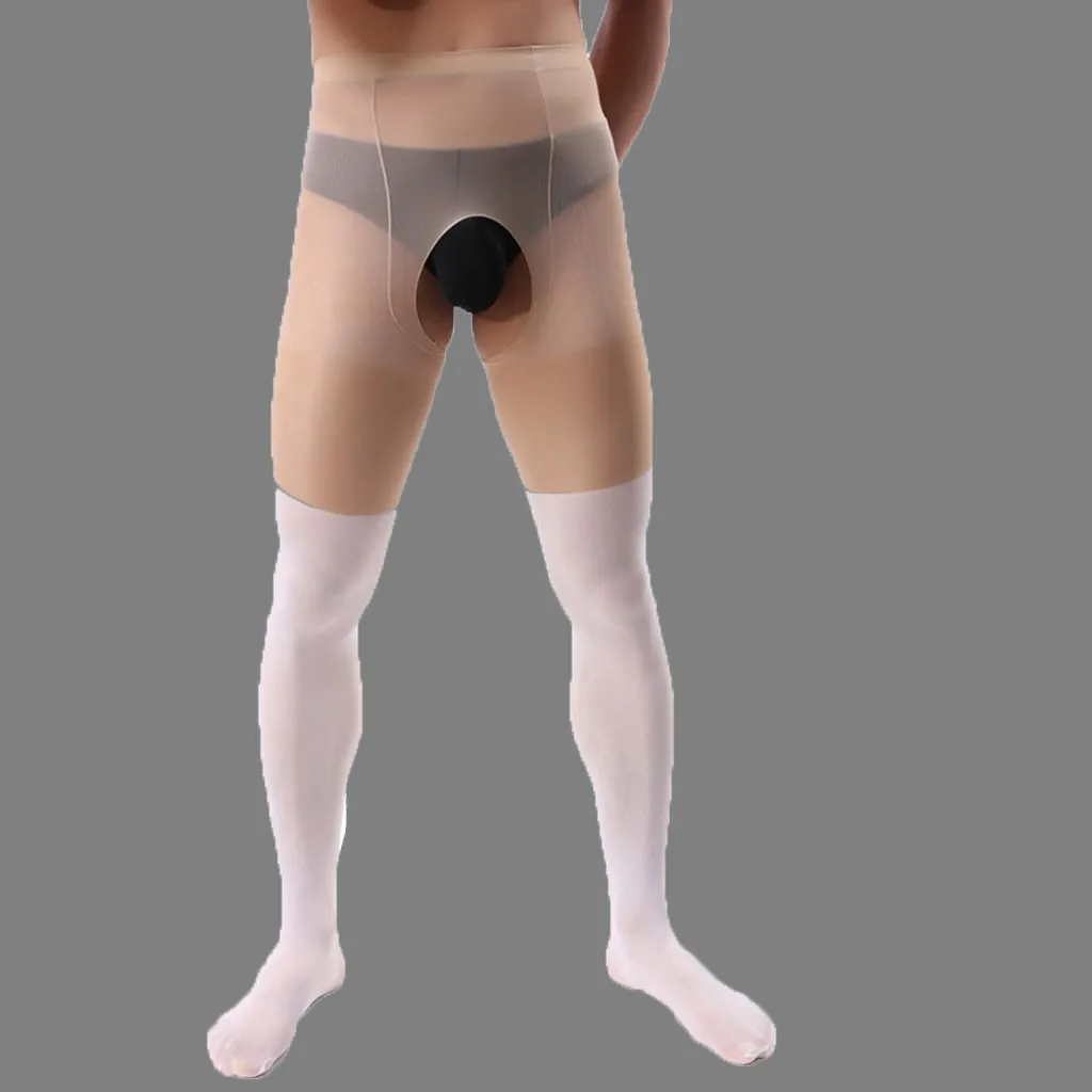 Snowshine YL5, модное мужское сексуальное нижнее белье, полые колготки с передней частью, шелковые чулки, колготки