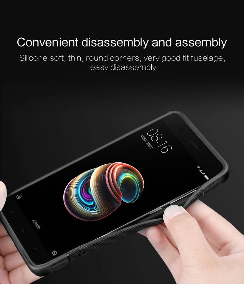 Для xiaomi mi 5x чехол Mofi Магнитный всасывающий Автомобильный держатель Подставка Кронштейн палец полное заднее покрытие для mi 5x гибридный кожаный чехол