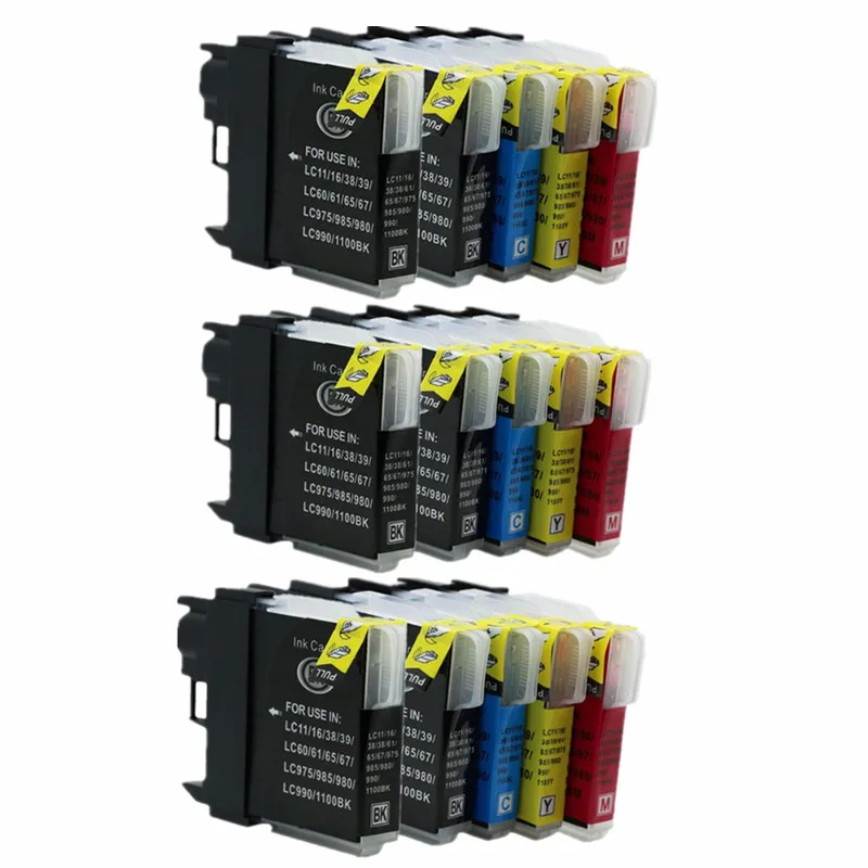 3 Set 3 Black Замена LC985 LC975 LC 975 985 LC-975 LC-985 картриджи для DCP-385C DCP-390CN DCP-395CN DCP-535CN - Цвет: 3 Set 3 Black