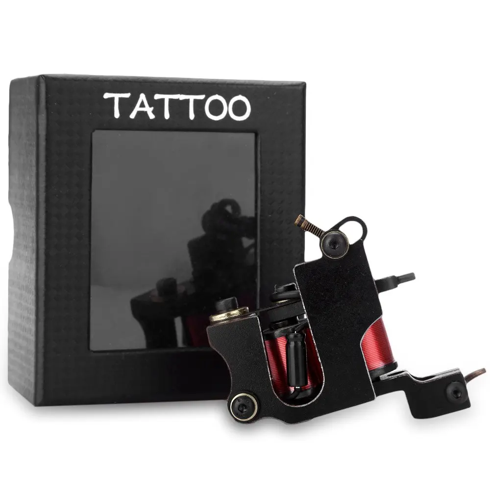 

10 Wrap Coils Handmade Black Tungsten Steel Material Liner Item Type Electric Power Weight Tattoo Machine Gun for Liner Supply