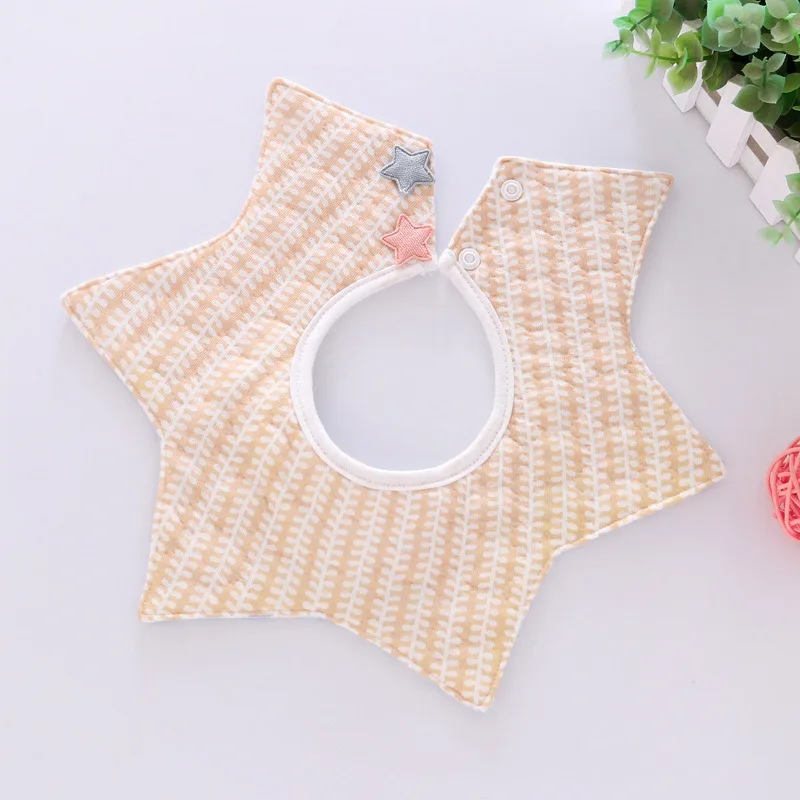 27*24 см Baby bib вращающихся двойной кнопки Bib дети хлопок Водонепроницаемый слюны Полотенца Одежда для малышей