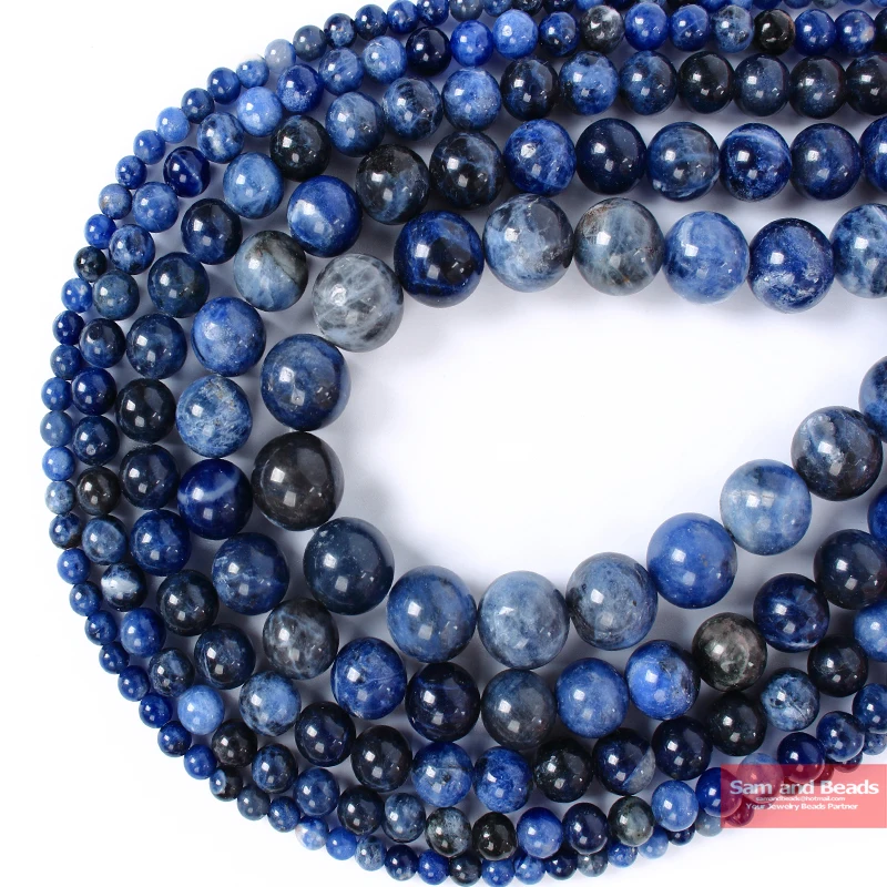 8mm Natural Blue Sodalite Beads 15” Strand Oz Seller 