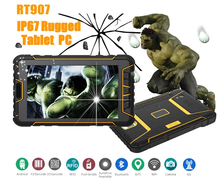 Livre à Prova Sensível ao Toque Android com Barcode de Alta Qualidade ao ar Água Polegada Tela Celular Robusto Ip67 Handheld Nfc Tablet Scanner d' 7 2 Cheap barcode scanner tablet