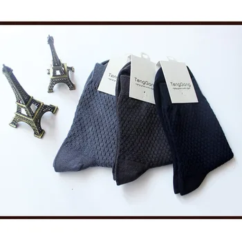 

10 Pairs/lot High Quality Bamboo Men's Socks Breathable Crew Sock For Men Cotton Autumn Winter Black brand male Meias Sokken