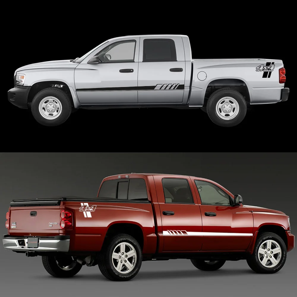 

4pcs Sets Decal Sticker Side Stripes Graphics "L" Arrow 4x4 Off Road For DODGE RAM 1500 2500