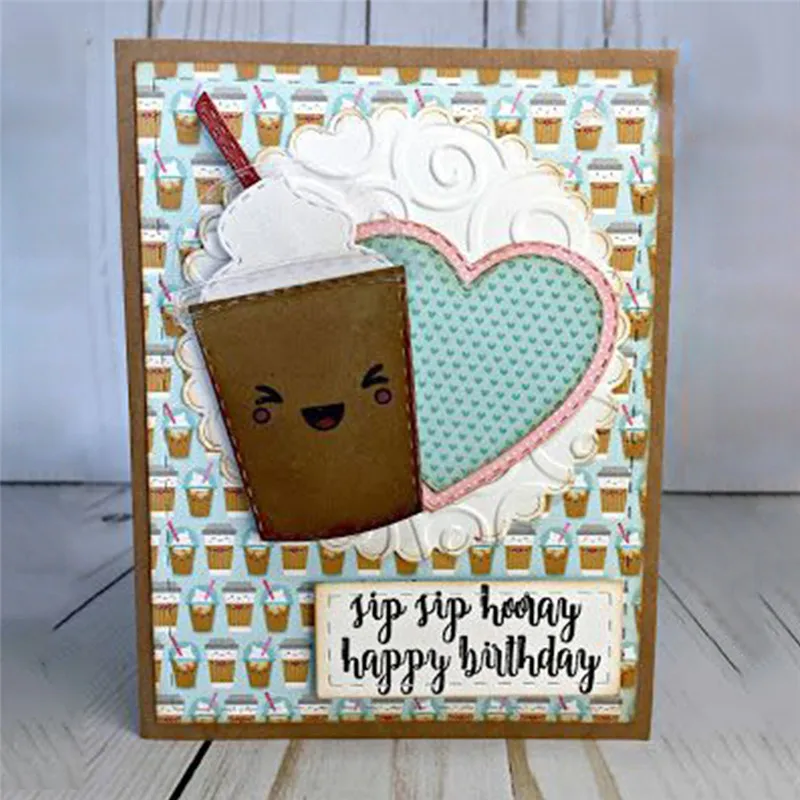 

GJCrafts Coffee Dies Metal Cutting Dies New 2019 for Card Making Scrapbooking Album Embossing Paper Craft Stencil Die Cut