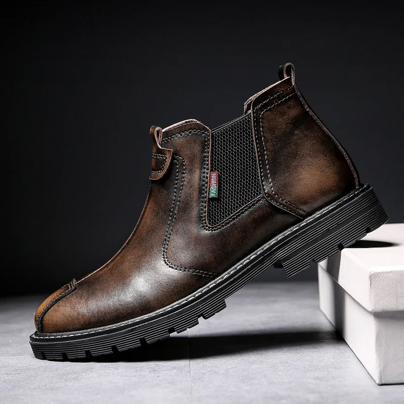 

2019 new middle help men's sets of short boots outdoor casual wear boots