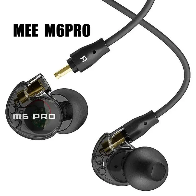 MOQ 1 PCS noise-Isolating Hifi Audiophile In ear Earphone MEElectronics M6 PRO-CL with Detachable Cables Sports Earphone