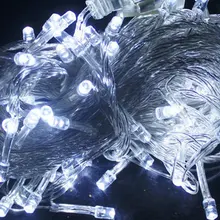 10 м 100LED Фея свет шнура Рождество ЕС 220 В обратно соединяемый мужской и женский соединяемый Соединитель 9 цветов дополнительно Рождество-статический, без вспышки