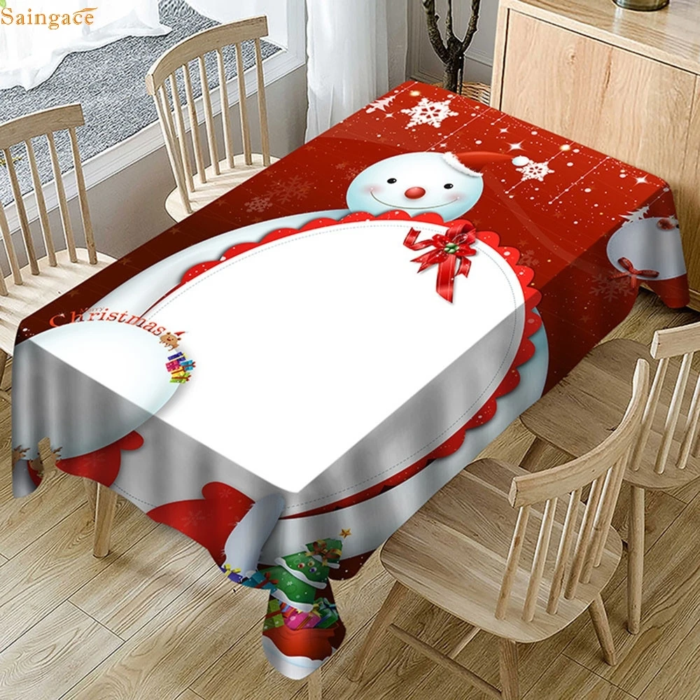 Saingace, Рождественская скатерть, пылезащитная скатерть для стола, праздничная 3D скатерть для дома, вечерние скатерти - Цвет: H