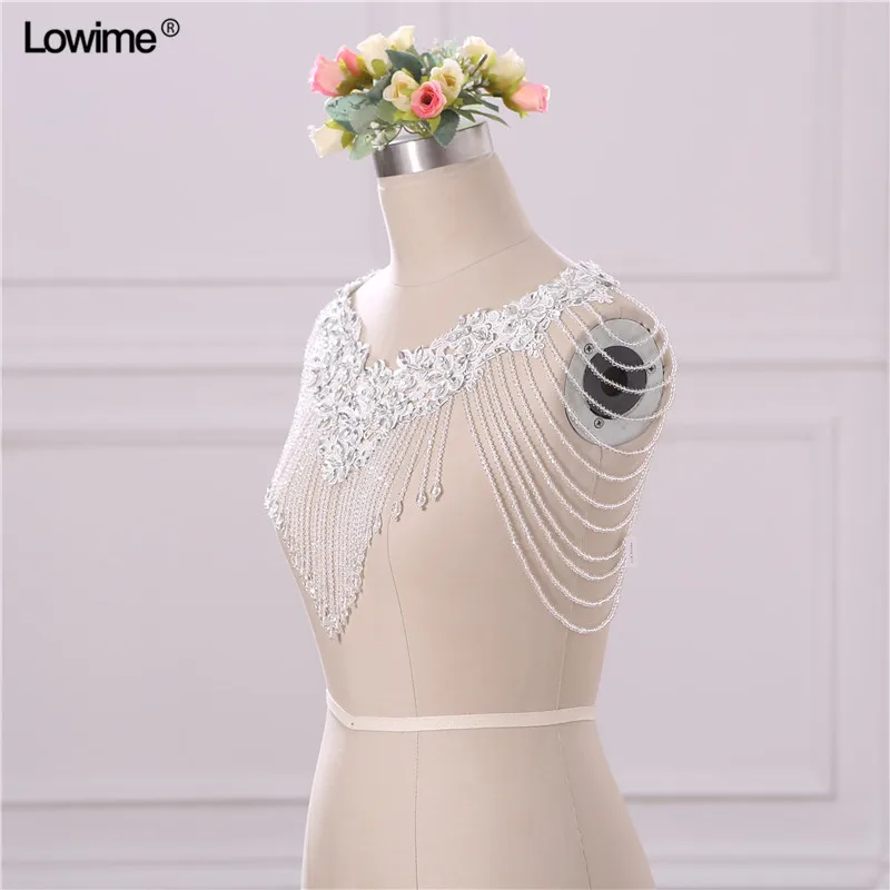 Wholesale Full Beading Wedding Jacket Bridal Bolero Shrugs Wraps Capes Wedding Accessories In Stock (1)