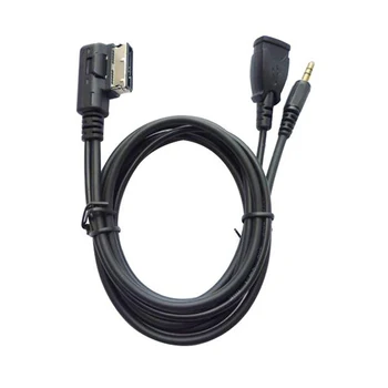 

Biurlink For VW Audi A4 A6 A8 S4 S6 Q5 Q7 Aux/USB Audio Media in Interface Cable Adapter