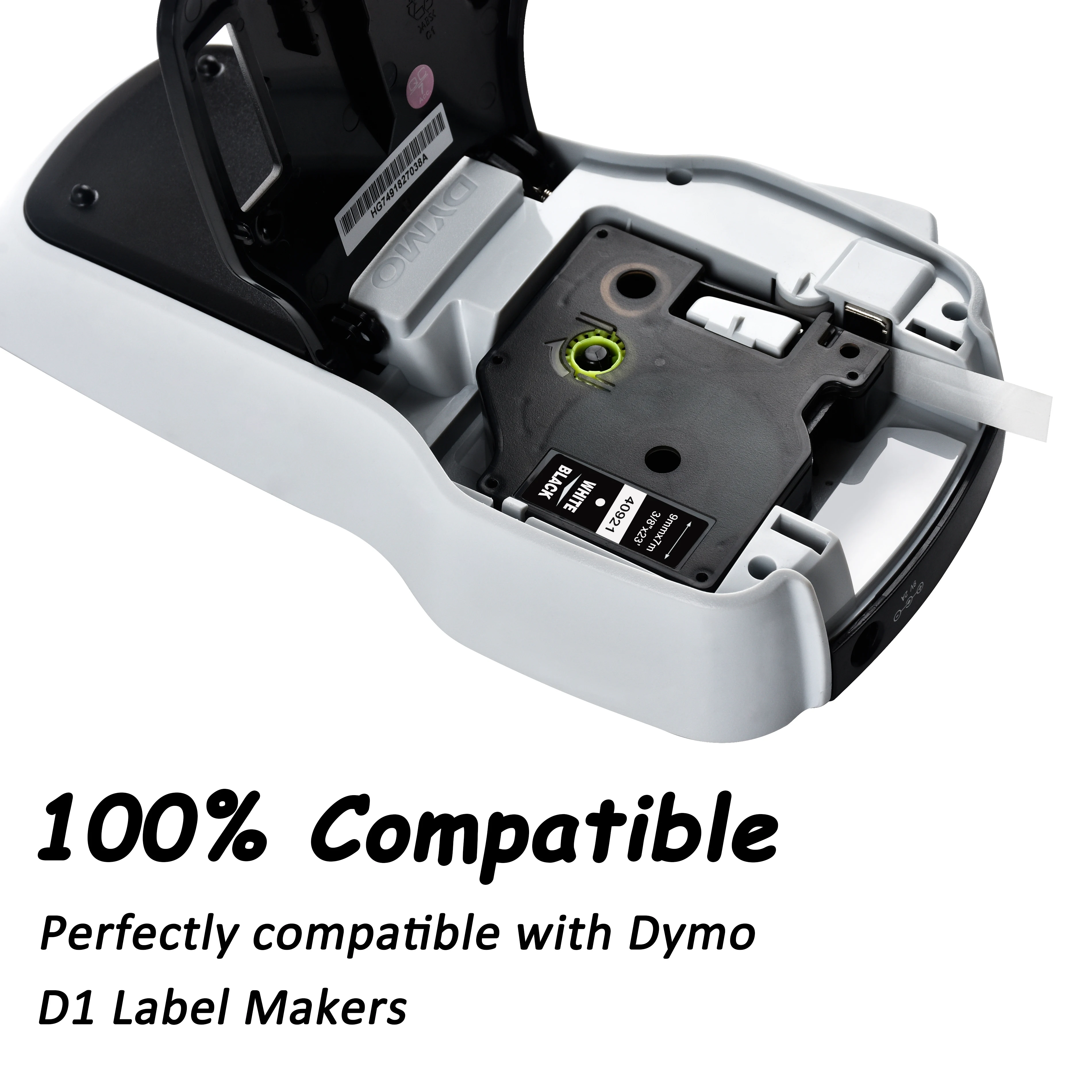 Этикетка Cidy 40921 совместимый с dymo D1 менеджер 9 мм белого цвета на черном фоне для принтер для этикеток dymo этикетки Кассета для DYMO лента для печати этикеток LM 160 280