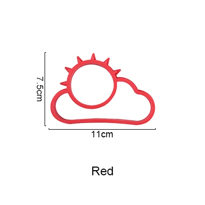 1 шт. творческая высокая температура любовь; для завтрака солнце облако яйцо плесень высокая температура пищевого силикона жареное яйцо устройство - Цвет: red