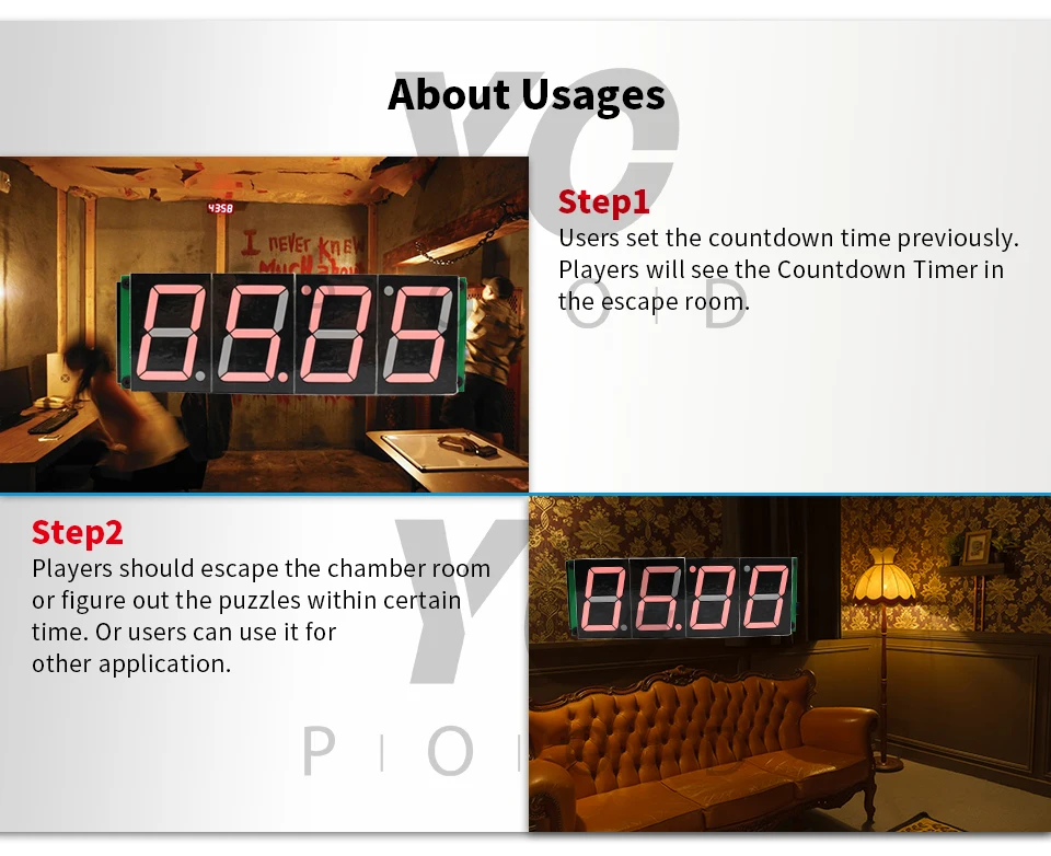 Беспроводной Таймер обратного отсчета номер побега игры Реквизит четыре цифровых дисплея пользователи могут установить время yopwood реальной жизни Takagism игры поставщик