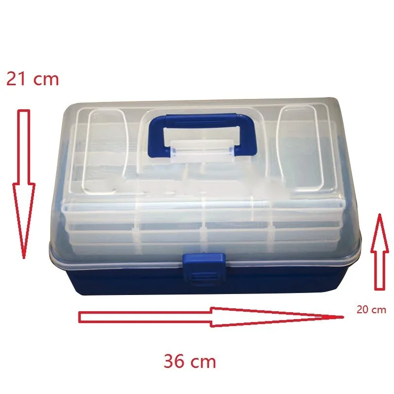 36*21*20 см 4 слоя ABS большой ящик для рыболовных снастей Высокое качество пластиковая ручка Рыболовная коробка инструменты для ловли карпа