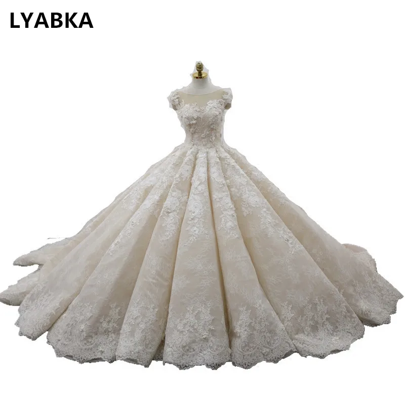 picture color Robe De Mariage свадебное платье настоящая фотография бальное платье свадебное платье es с шлейфом цветы высокое качество Vestido De Noiva - Цвет: picture color