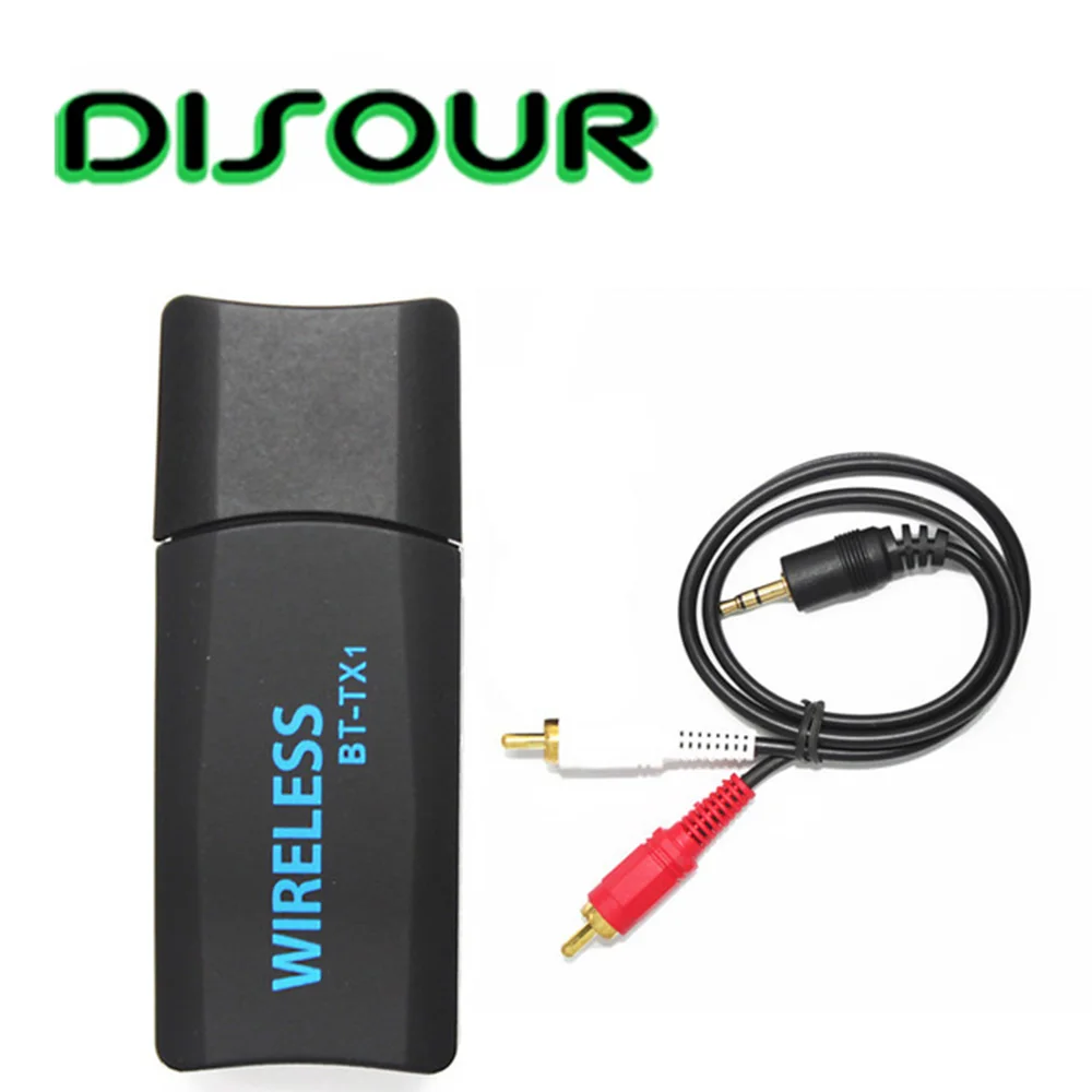 

DISOUR Bluetooth Transmitter Computer 3.5mm USB Bluetooth 4.2 Adapter Portable Stereo Audio Adaptador Transmissor For TV Laptop