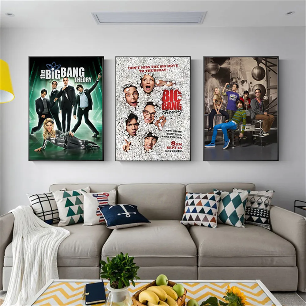 

Wall Art Canvas Painting The Big Bang Theory Movie Poster Bar Cafe Home Decor Wall Pictures for Living Room Decoration