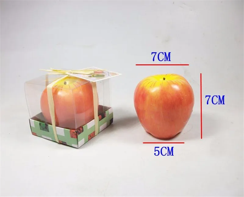 1 шт. Рождество красный для яблока форма фрукты Ароматизированная свеча украшение дома приветственный подарок вечерние поставки