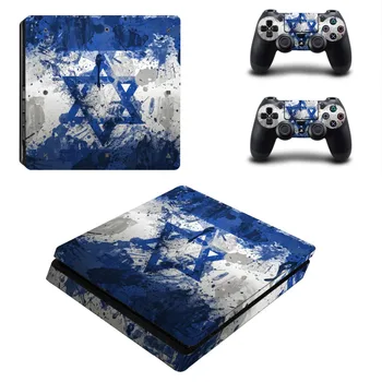 

Israel National Flag PS4 Slim Skin Sticker Decal for Sony PlayStation 4 Console and 2 Controller PS4 Slim Skins Sticker Vinyl