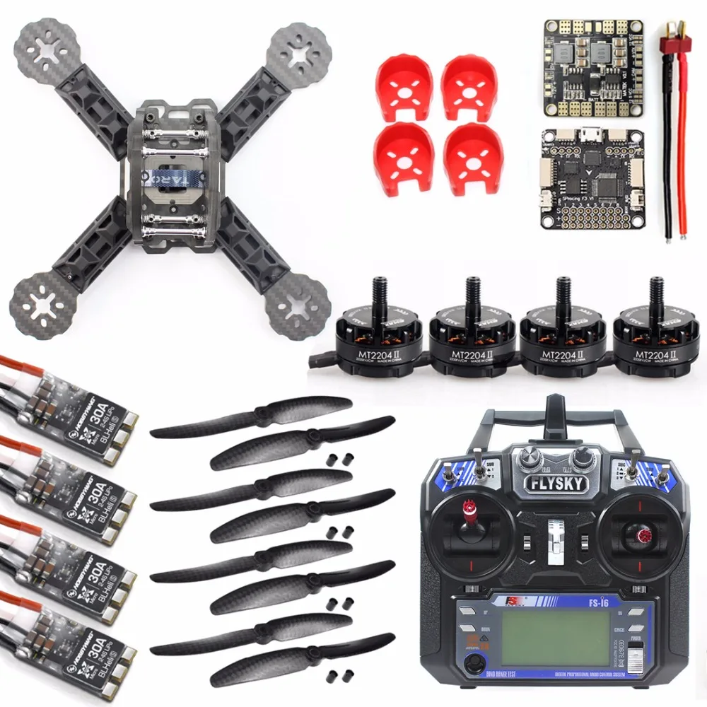 

JMT DIY Toys RC FPV Drone Mini Racer Quadcopter 190mm Carbon Fiber Racing Frame Kit With 2.4G FS-i6 Controller