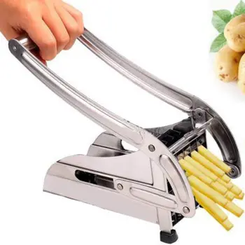 

Stainless Steel Potato Cutter French Fries Cutting Machine Potato Chips Strip Slicer Chopper Shredder Fried Chips Making Tool