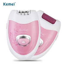 Kemei женский перезаряжаемый Электрический женский эпилятор для шлифовки ног устройство бикини триммер профессиональный женский уход