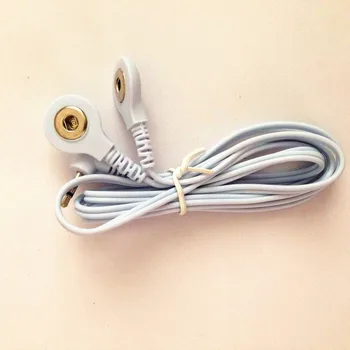

10pcs/lot DC 2.5MM 2 in 1 Head electrode wires /cable for digital device and TENS EMS machine Free shipping