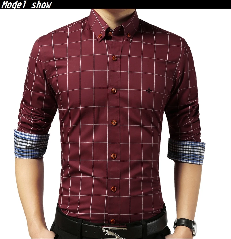 Dudalina мужская рубашка брендовая одежда мужская рубашка с длинным рукавом летняя Клетчатая приталенная рубашка размера плюс Повседневная рубашка мужская одежда